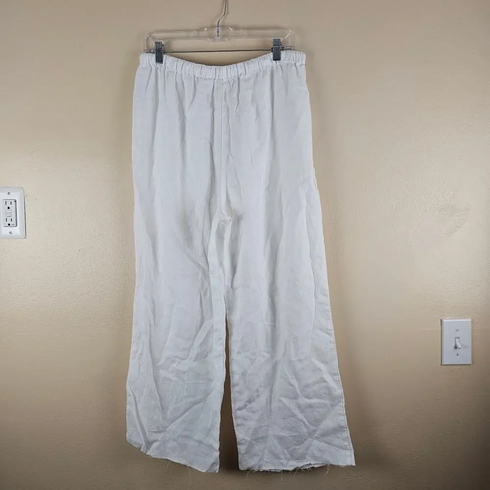 Reformation Olina Linen Pant - White
